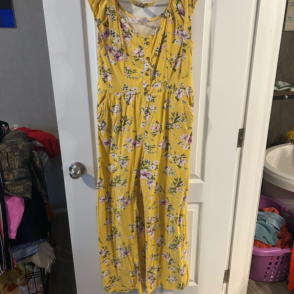 Floral Yellow Jumpsuit